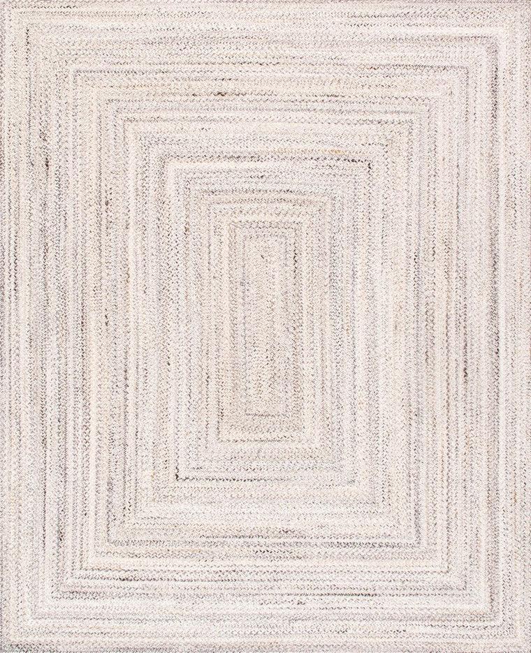 Canvello Handmade Poly Fabric Ivory Area Rug - 9' X 12' - Canvello