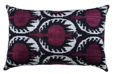 Canvello Handmade Purple Lumbar Pillow For Couch - 16x24 in