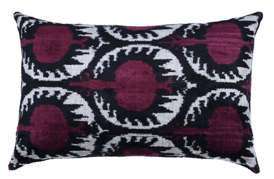 Canvello Handmade Purple Pomegranate Lumbar Pillow For Couch - 16x24 in - Canvello