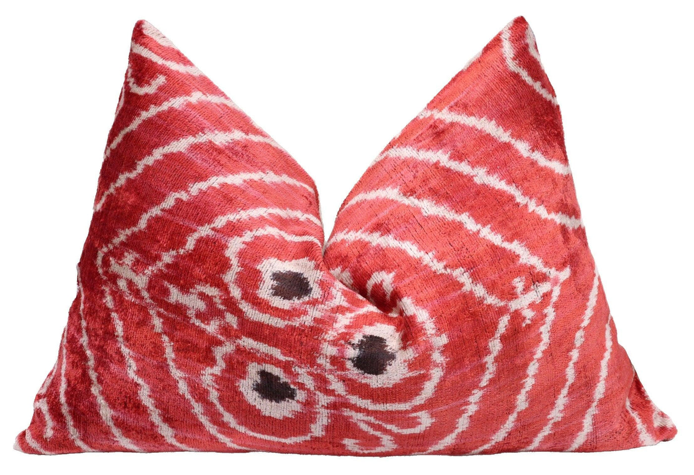 Canvello Handmade Red Floral Throw Pillows