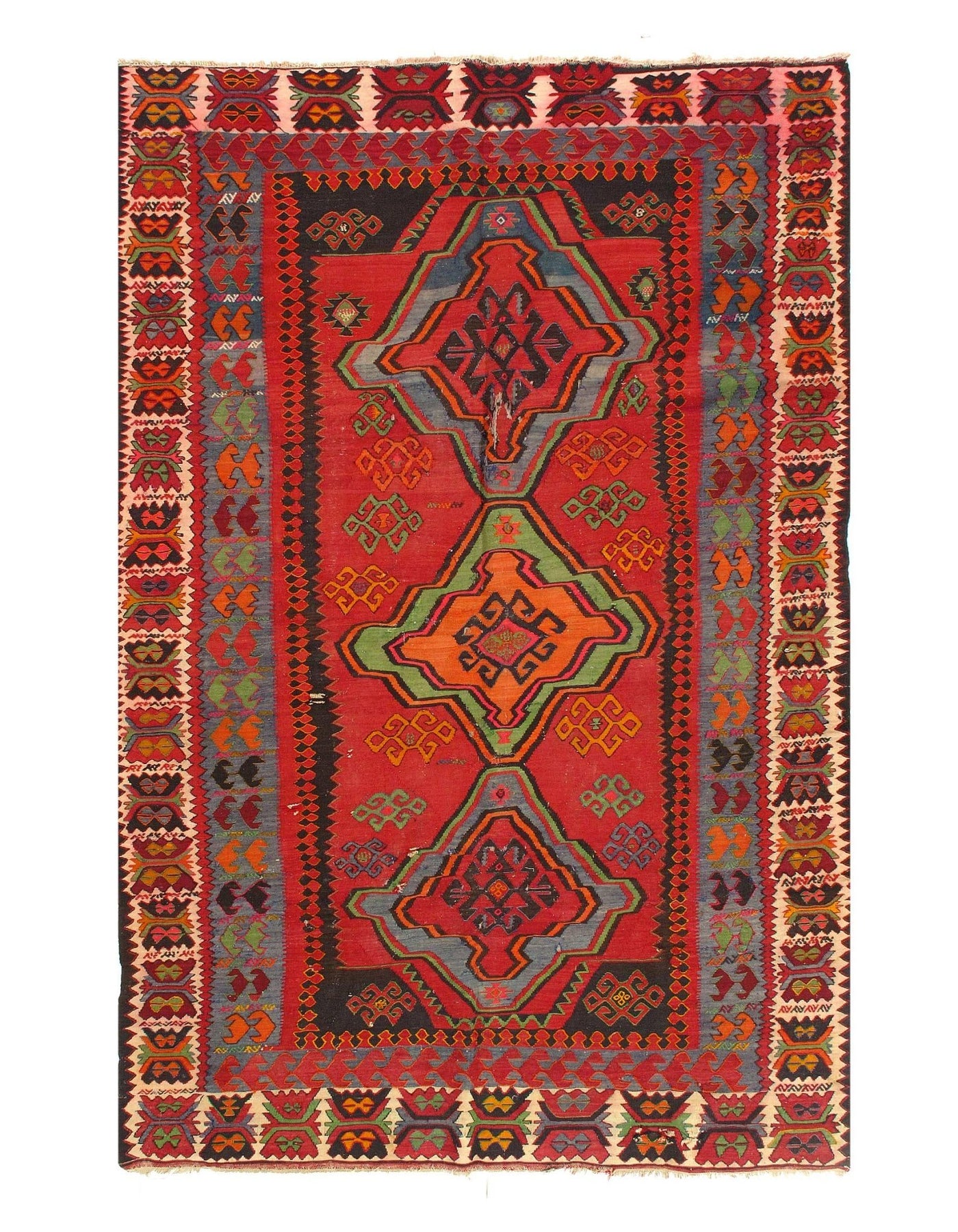 Canvello Handmade Russian Antique Kazak Rug - 5'11" x 9'8" - Canvello