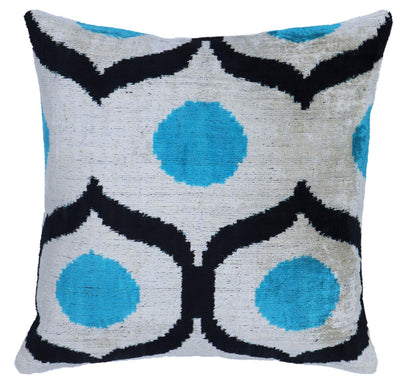 Canvello Handmade Sky Blue Pillows For Couch - 16x16 inch