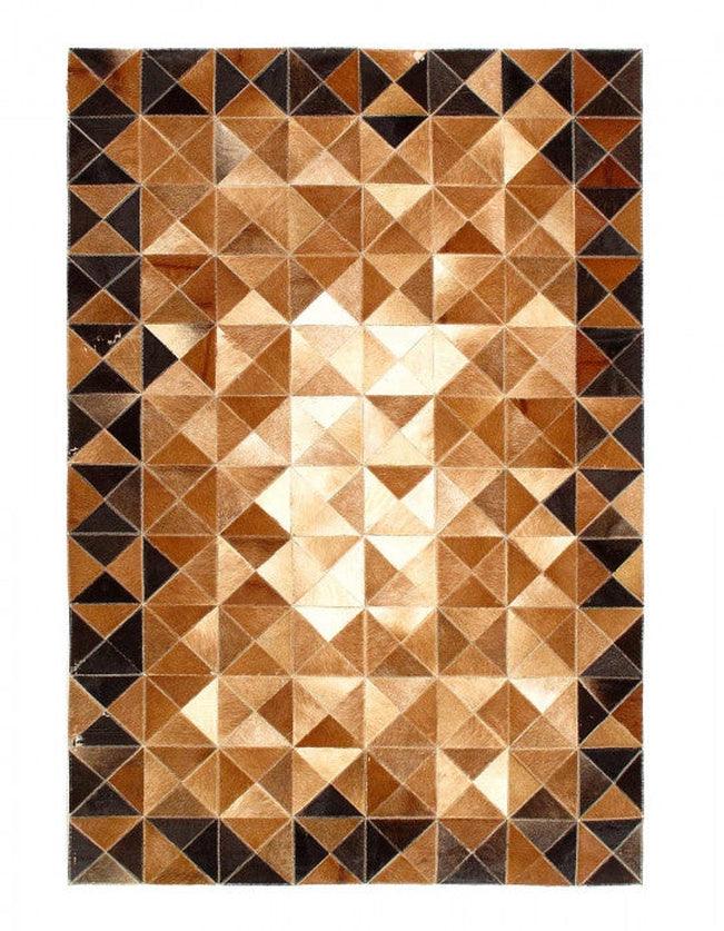 Canvello Handmade Studio Leather Natural Hide Leather Rug - 4' X 6'
