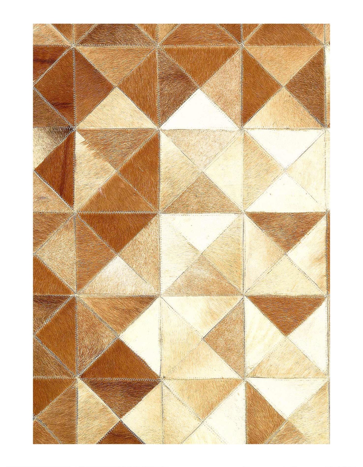 Canvello Handmade Studio Leather Natural Hide Leather Rug - 4' X 6'