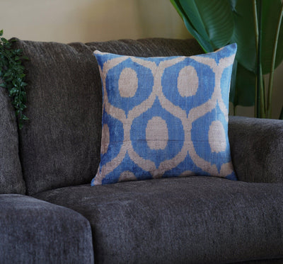 Canvello Handmade Throw Blue Pillows For Couch | 20 x 20 in (50 x 50 cm) - Canvello