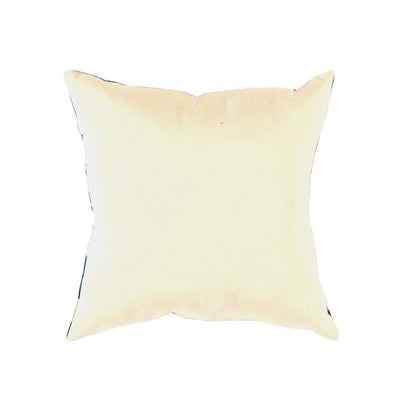 Canvello Handmade Turkish Blue Silk IKAT Pillow - 16" X 16"