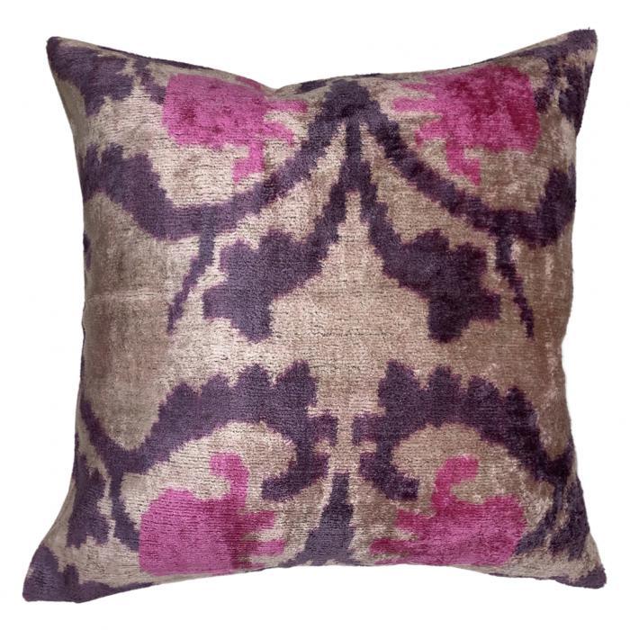 Canvello Handmade Turkish Multi Colors Velvet Silk Pillow - 16'' X 16'' - Canvello