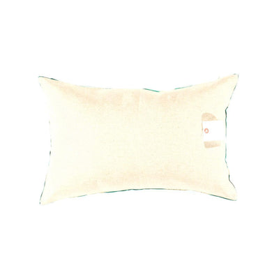 Turkish Green Beige Silk Ikat Pillow | Turkish Silk Pillow|  Canvello