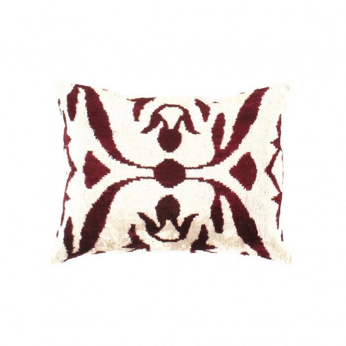 Canvello Handmade Turkish Silk Velvet Ikat pillow - 16"x24" - Canvello