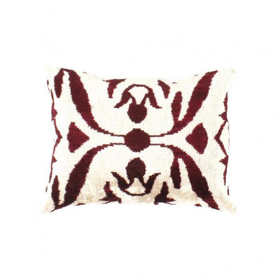 Canvello Handmade Turkish Silk Velvet Ikat pillow - 16"x24" - Canvello