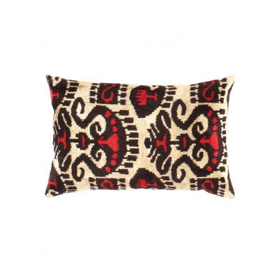 Canvello Handmade Turkish Silk Velvet Ikat pillow - 16"x24" - Canvello