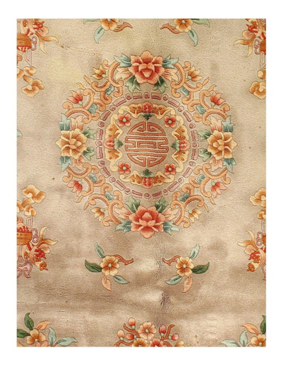 Canvello Handmade Vintage Light Brown Chinese Peking Wool Rug for Living Room - 8' X 10'3'' - Canvello