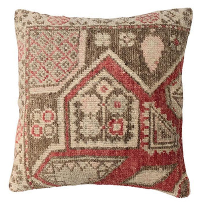 Canvello Handmade Vintage Turkish Rug Pillow - 20' X 20' - Canvello