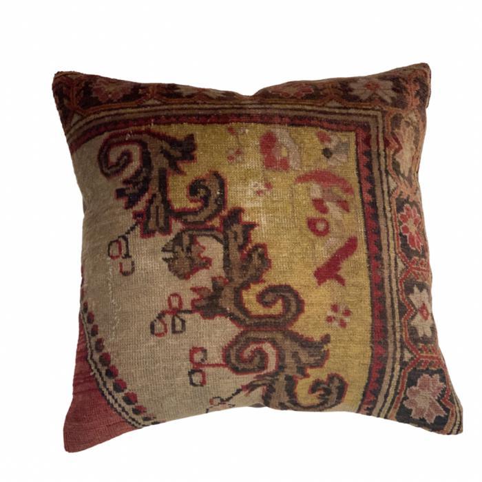 Canvello Handmade Vintage Turkish Rug Pillow - 20' X 20' - Canvello