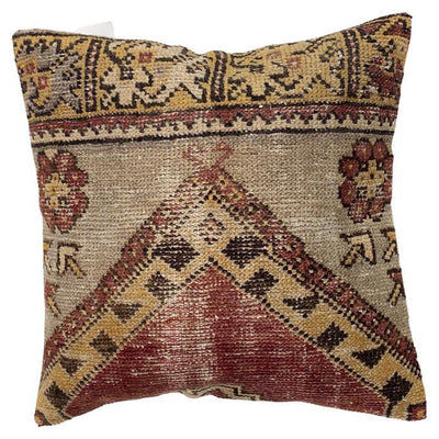 Canvello Handmade Vintage Turkish Rug Pillow - 20' X 20' - Canvello