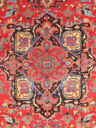 Canvello Heriz Colorful Rugs For Living Room -12'9" X 19'3"