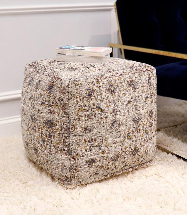 Canvello Home Grandcanyon Cotton Pouf (Toupe) - Canvello