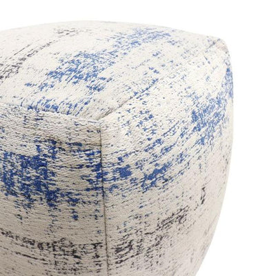 Canvello Home Grandcanyon Distressed Cotton Pouf - Canvello