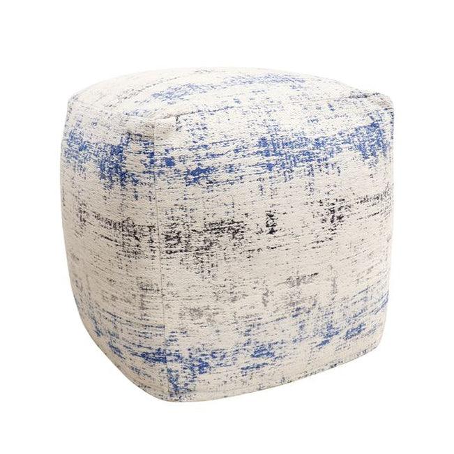 Canvello Home Grandcanyon Distressed Cotton Pouf - Canvello