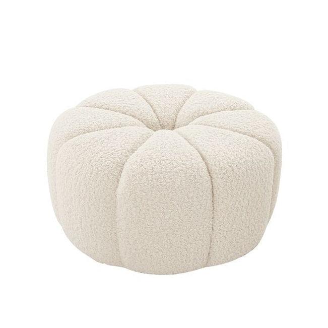 Canvello Home Pompeii Cream/Black Ottoman - Canvello