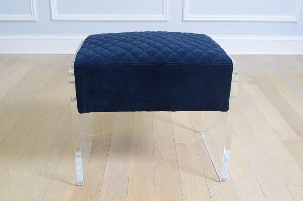 Canvello Home Tribecca Collection Velvet Stool - Canvello