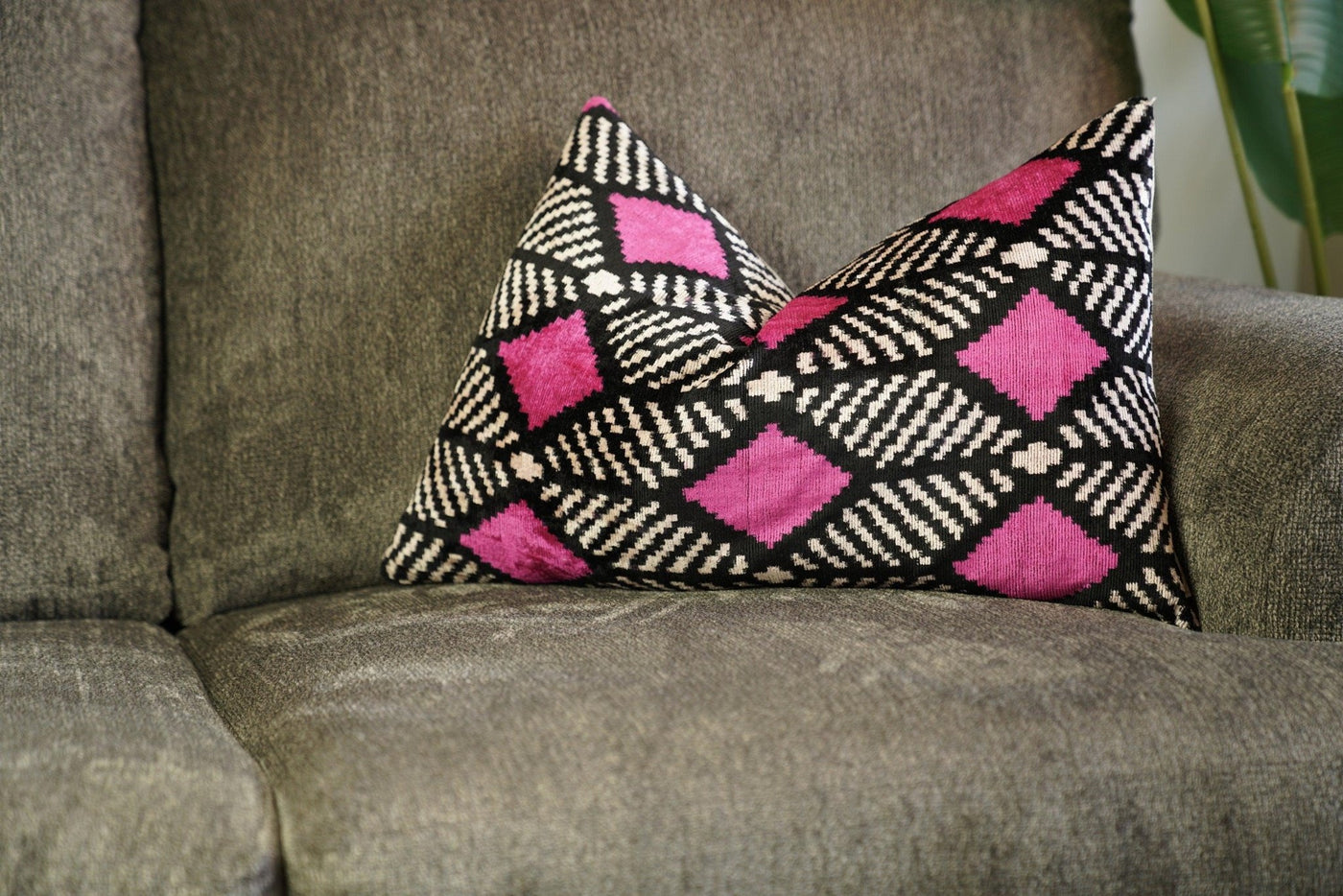 Canvello Hot Pink Throw Pillows For Couch Down Filled - 16x24 in - Canvello