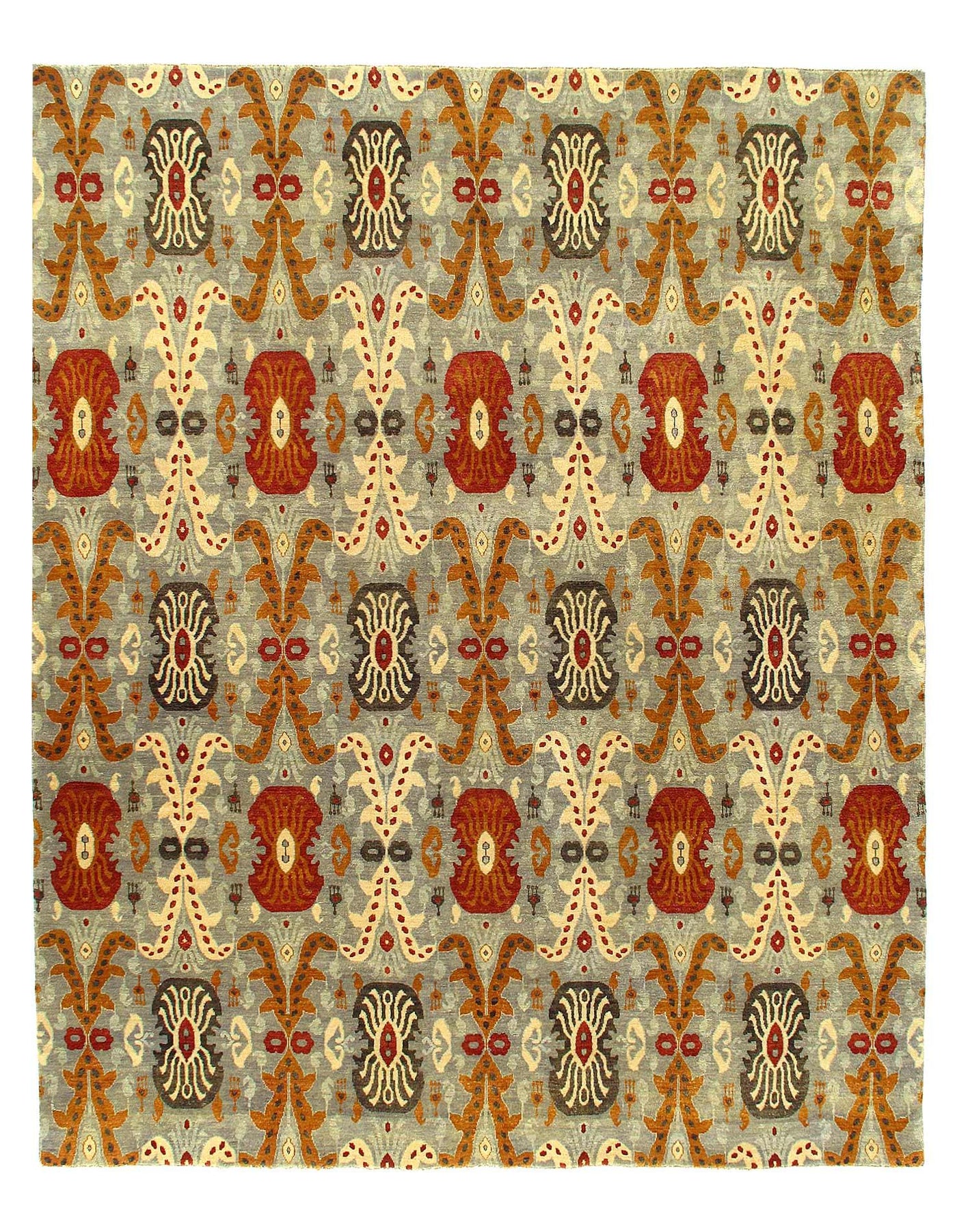 Canvello Ikat Olive Green Area Rug - 8' X 9'9''