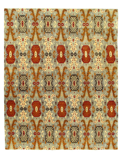 Canvello Ikat Olive Green Area Rug - 8' X 9'9''