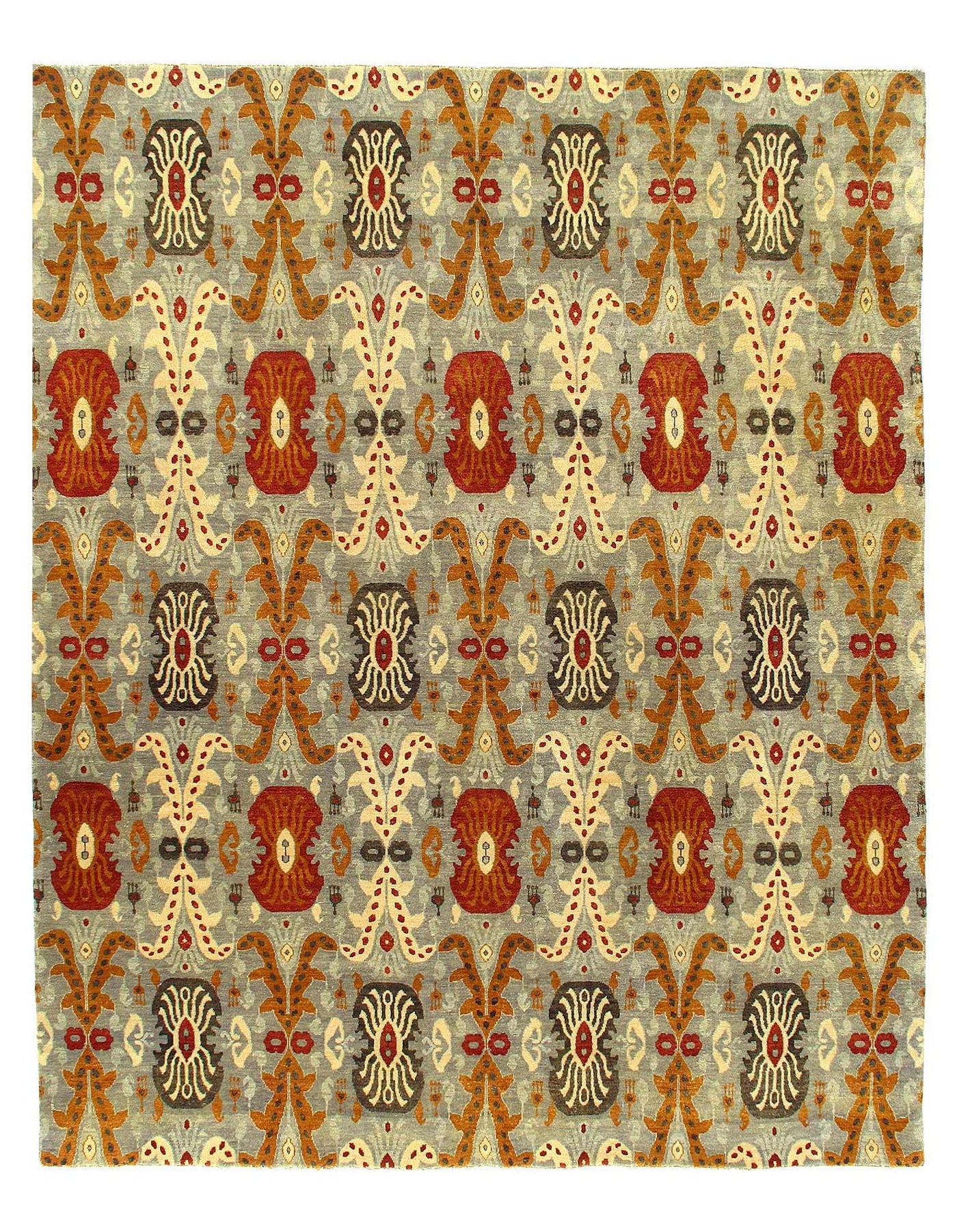 Canvello Ikat Olive Green Area Rug - 8' X 9'9'' - Canvello