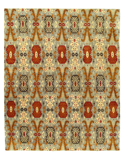 Canvello Ikat Olive Green Area Rug - 8' X 9'9'' - Canvello