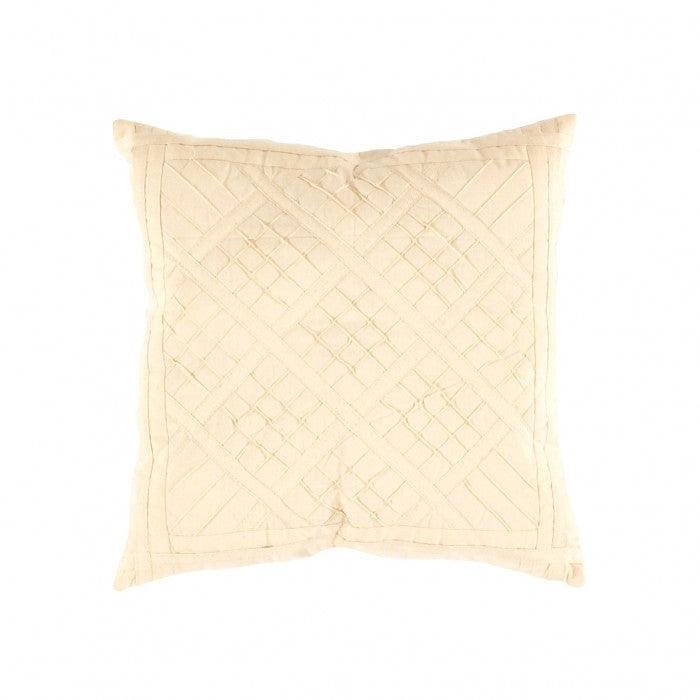 Canvello Indian White Cotton Pillow - 16" X 16" - Canvello