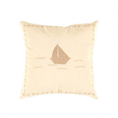 Canvello Indian White Cotton Pillow - 16" X 16" - Canvello