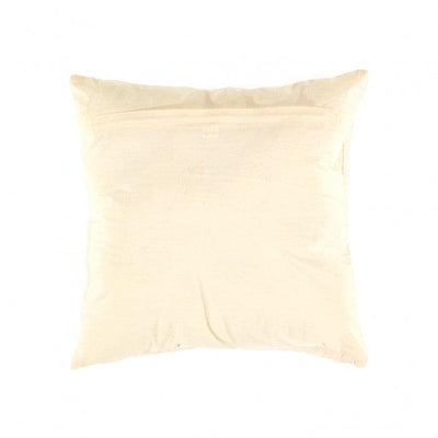 Canvello Indian White Cotton Pillow - 16" X 16"