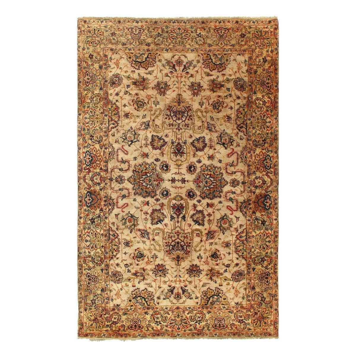 Canvello Indo Agra New Zealand Wool Rug - 5' x 8'