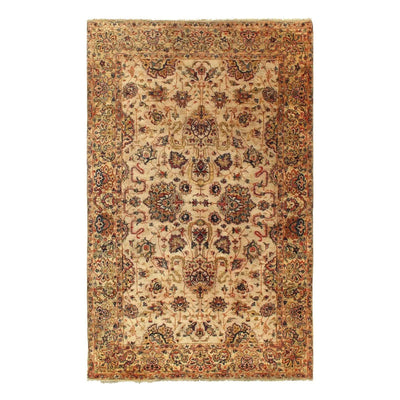 Canvello Indo Agra New Zealand Wool Rug - 5' x 8' - Canvello