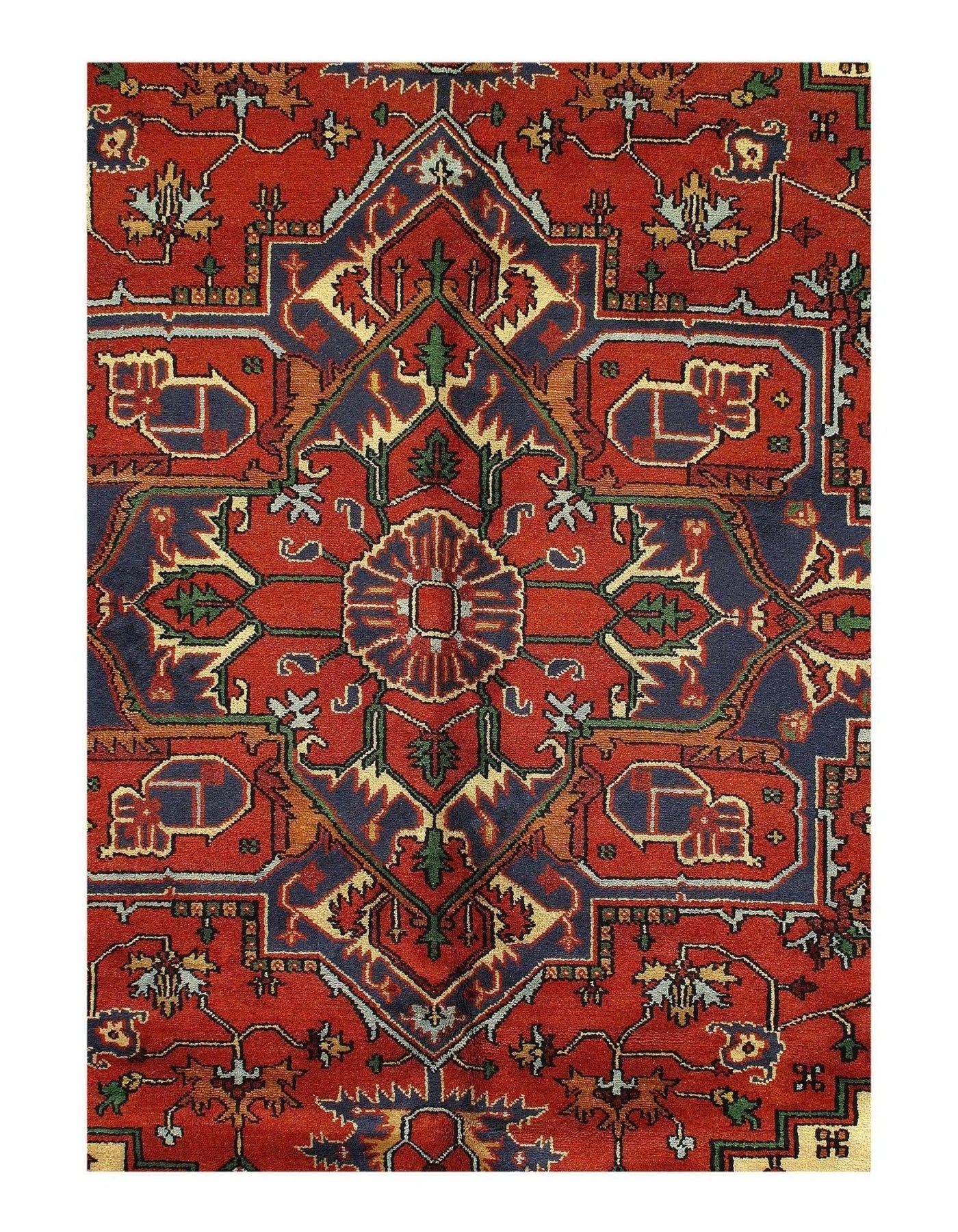 Canvello Indo Serapi Hand - Knotted Rug - 9' x 12' - Canvello