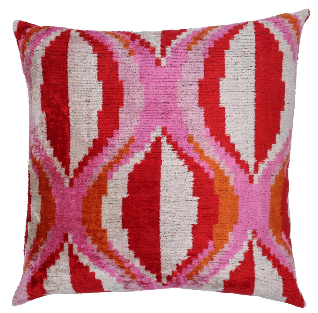 Canvello Turkish Red and White Throw Pillows authentic - Ti 63