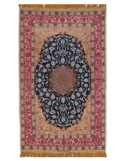 Canvello Isfahan Black And Blue Area Rugs - 3'6" X 6' - Canvello