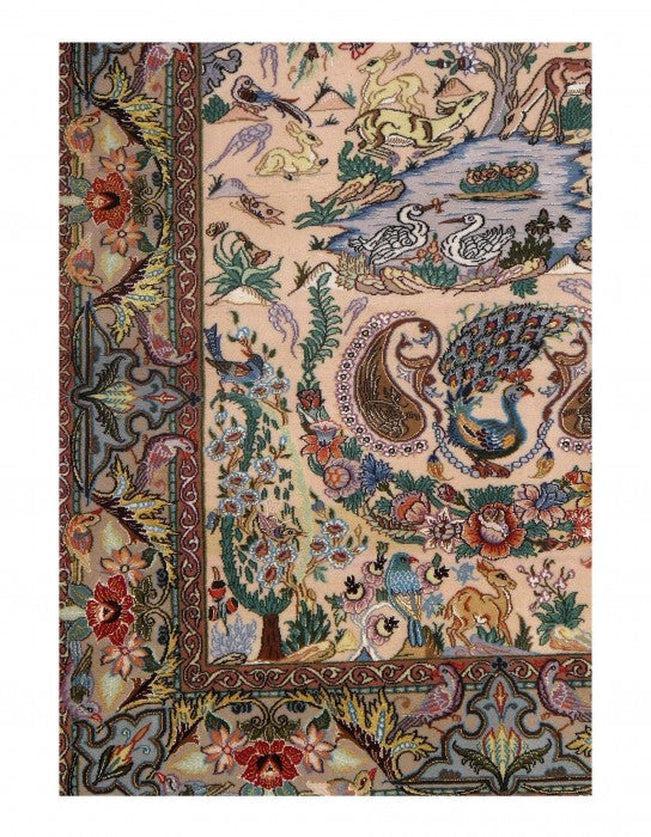 Canvello Isfahan Blue And Green Rug - 3'6" X 4'7" - Canvello