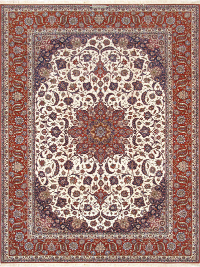 Canvello Isfahan Large Rugs For Living Room - 8'6" X 11'11"