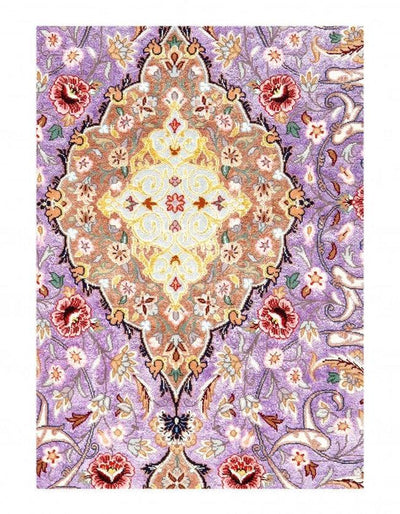 Canvello Isfahan Purple Rug For Living Room - 3'6'' X 5'6''