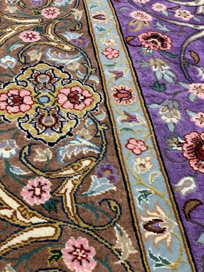 Canvello Isfahan Purple Rug For Living Room - 3'6'' X 5'6''