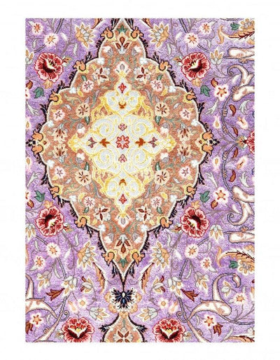 Canvello Isfahan Purple Rug For Living Room - 3'6'' X 5'6'' - Canvello