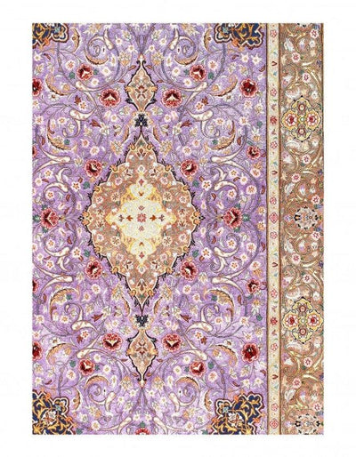 Canvello Isfahan Purple Rug For Living Room - 3'6'' X 5'6'' - Canvello