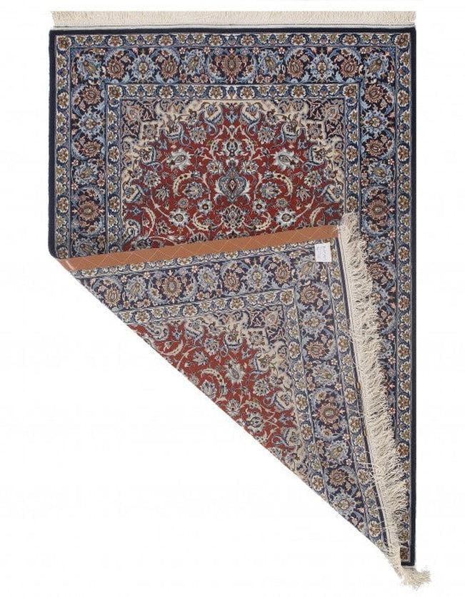 Canvello Isfahan Silk & Wool Light Blue Area Rug - 3'8" X 5'4"