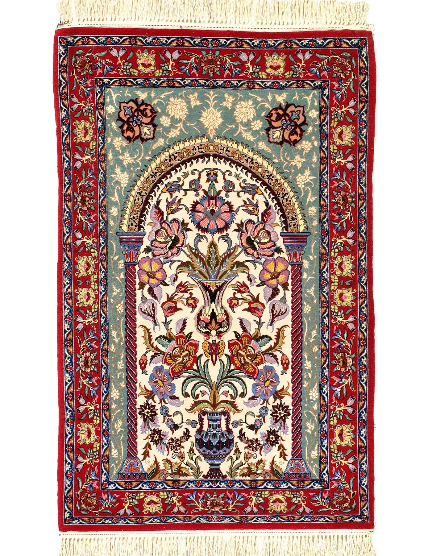 Isfahan Silk & Wool Mehrab Design - 2'5" X 3'11"