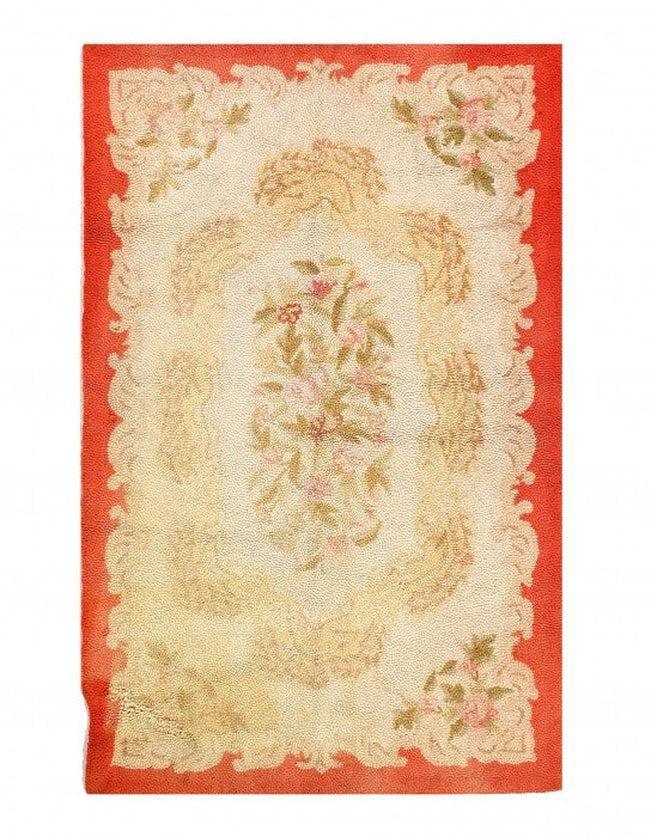 Canvello Ivory American antique Hooked Rug - 2'11'' X 4'9'' - Canvello