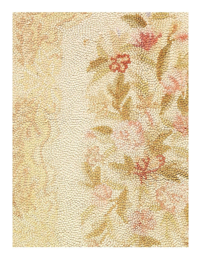 Canvello Ivory American antique Hooked Rug - 2'11'' X 4'9'' - Canvello