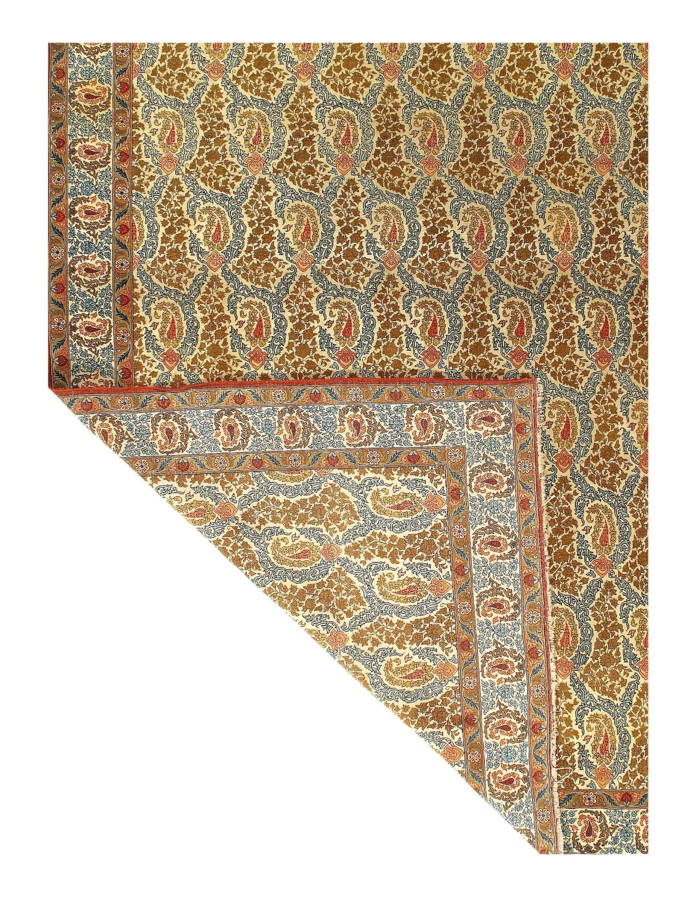 Canvello Ivory Antique Qum Cotton Woven Rug - 7'5'' x 10'2'' - Canvello