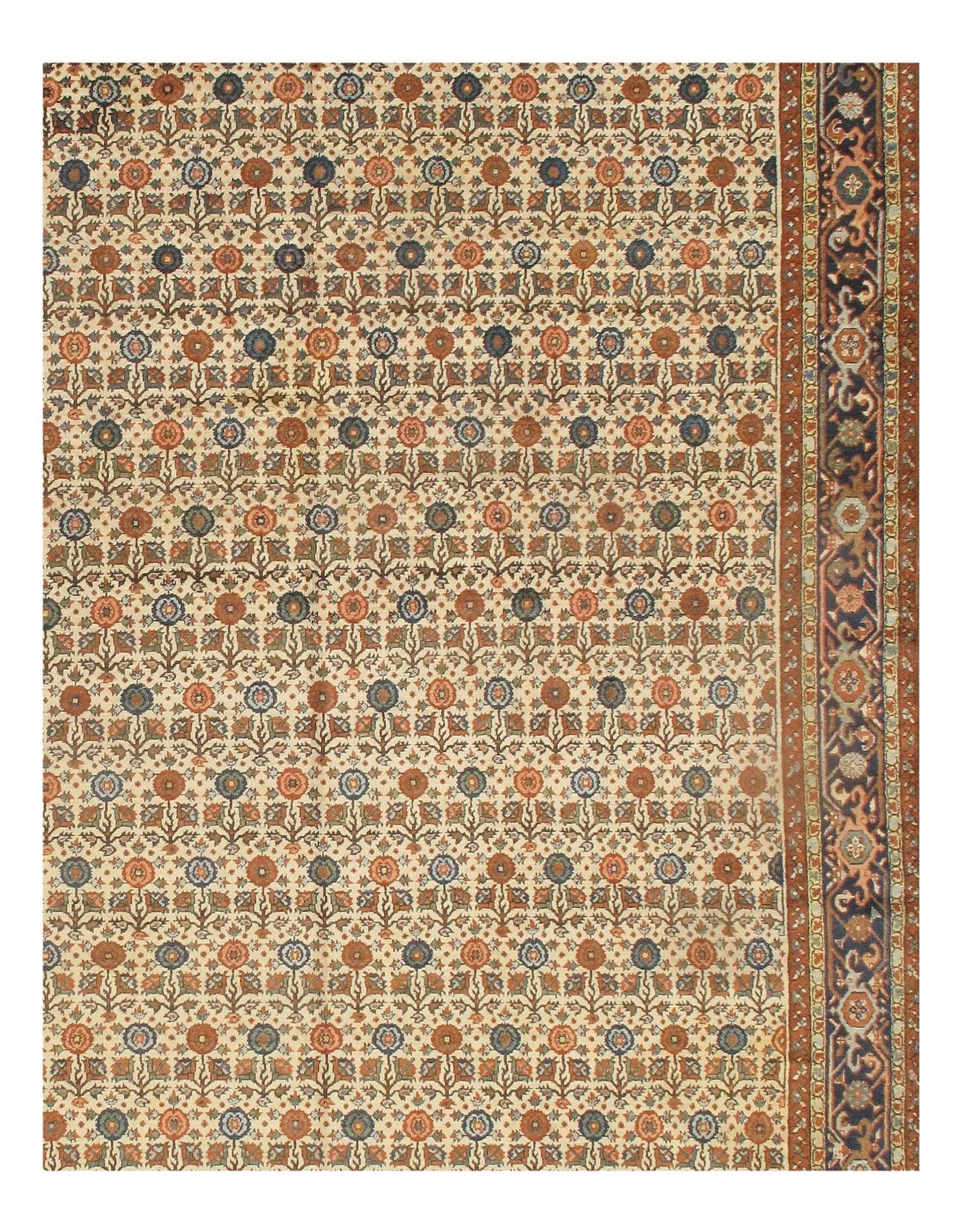 Canvello Ivory Antique Serapi Rug - 9' X16'7" - Canvello